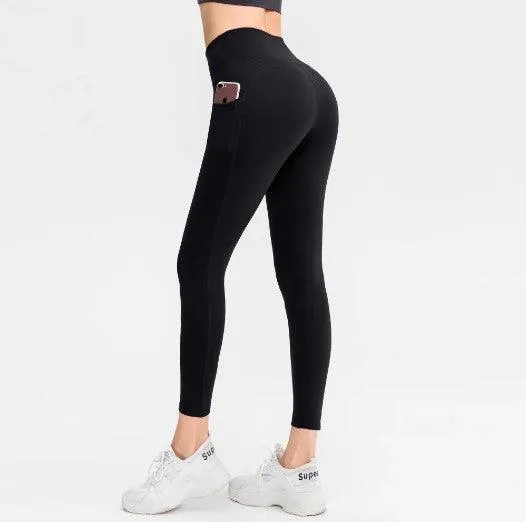 Abhijeet enterprises Casual High Waisted Pants Ladies High Waist Sports Pants Yoga Fitness Skin-friendly 