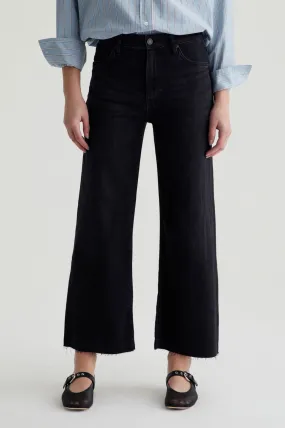AG Saige Wide Leg Crop in Sulfur Black