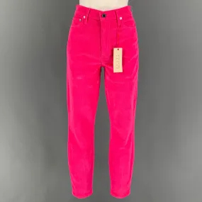 ALICE   OLIVIA Size 29 Pink Cotton Corduroy Jean Cut Casual Pants