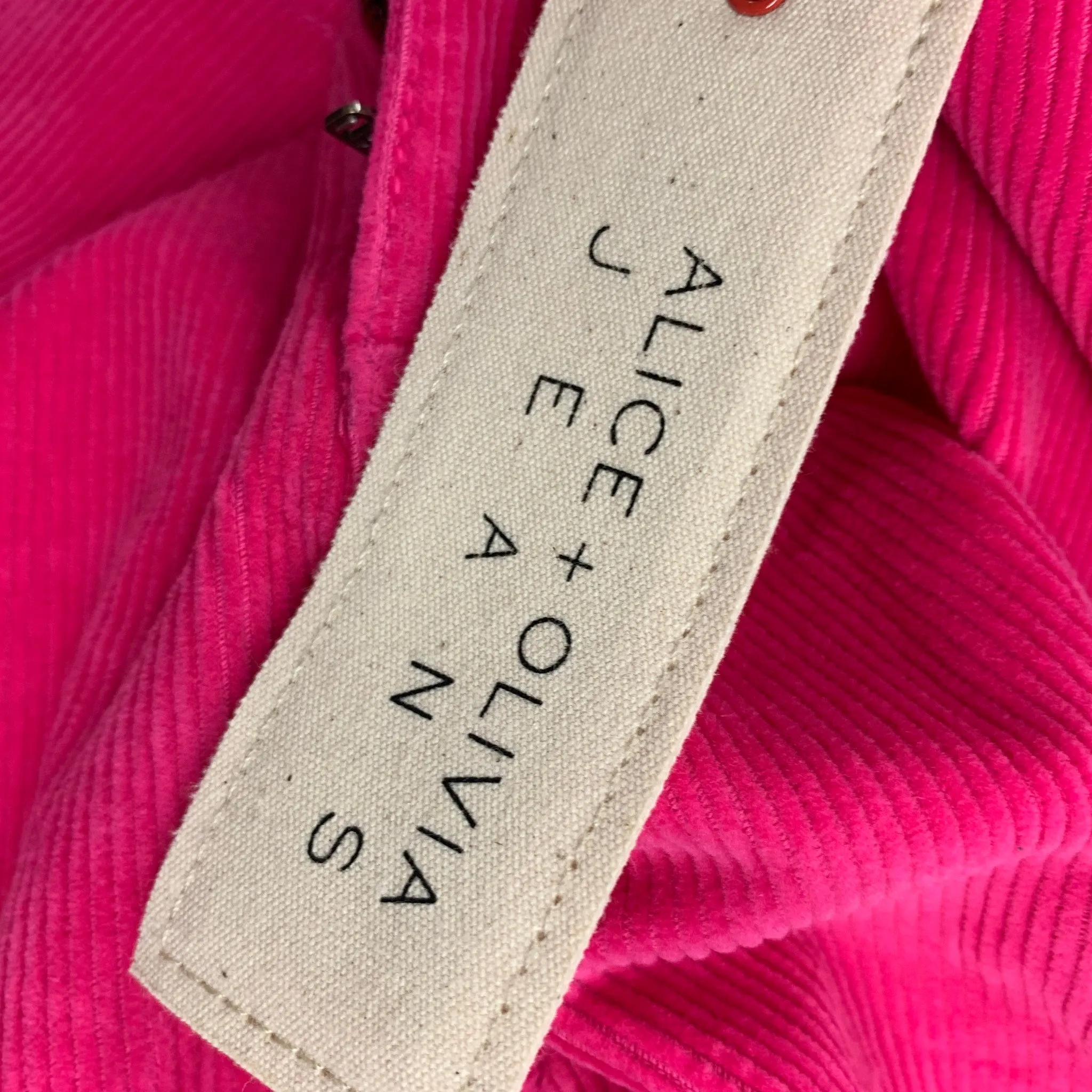 ALICE   OLIVIA Size 29 Pink Cotton Corduroy Jean Cut Casual Pants