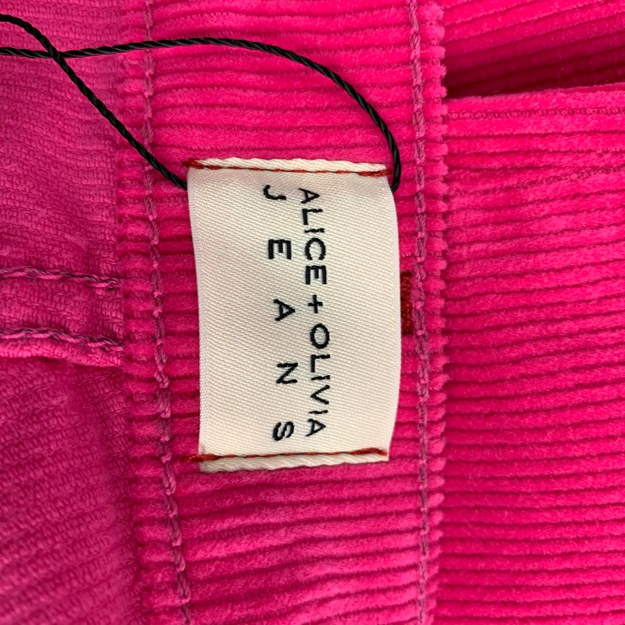 ALICE   OLIVIA Size 29 Pink Cotton Corduroy Jean Cut Casual Pants