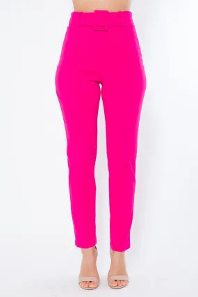 Arya Belted High Waist Capri Pants