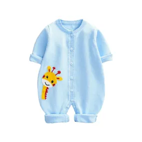 Baby Knitted Sweater Romper Fawn Pattern