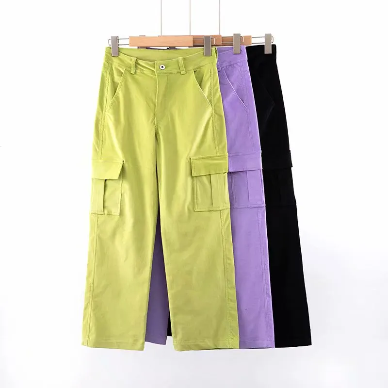 Basic Corduroy Cargo Pants