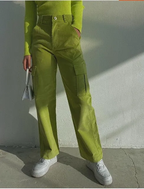 Basic Corduroy Cargo Pants