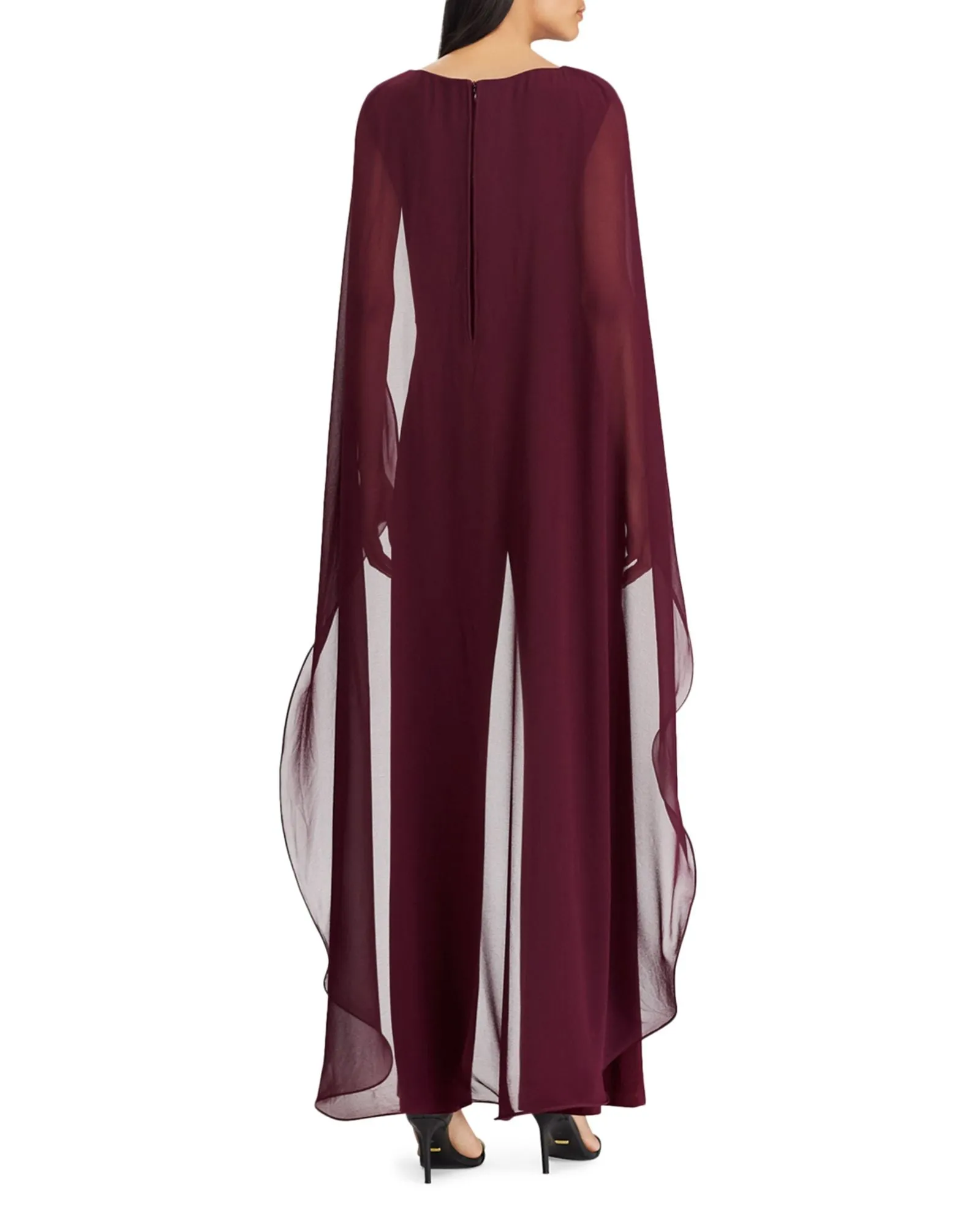 Cape-Overlay Jumpsuit