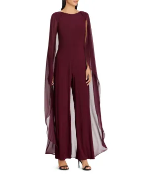 Cape-Overlay Jumpsuit