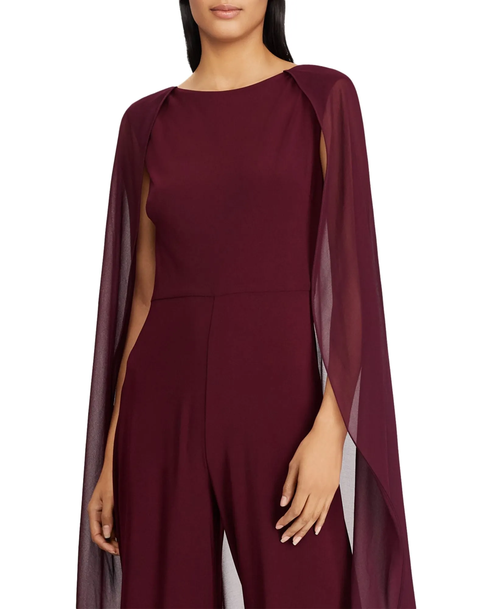Cape-Overlay Jumpsuit