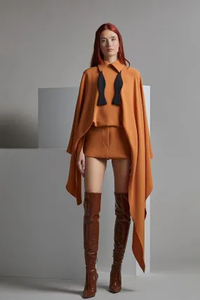 Cape Shirt with Mini Skirt