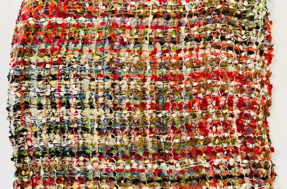 Confetti Scarf Viscose Open Weave Red and Black Multi Colours For All Seasons