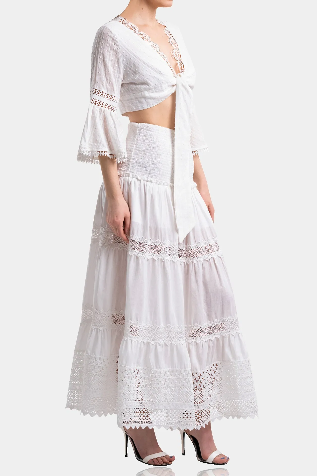 Cotton White Wrap Top