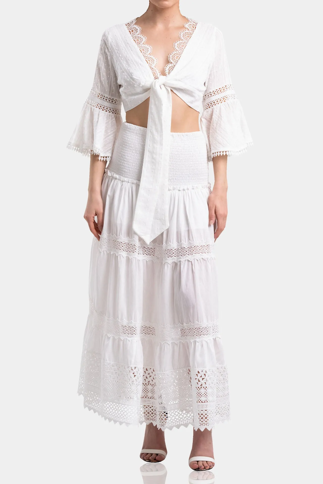 Cotton White Wrap Top