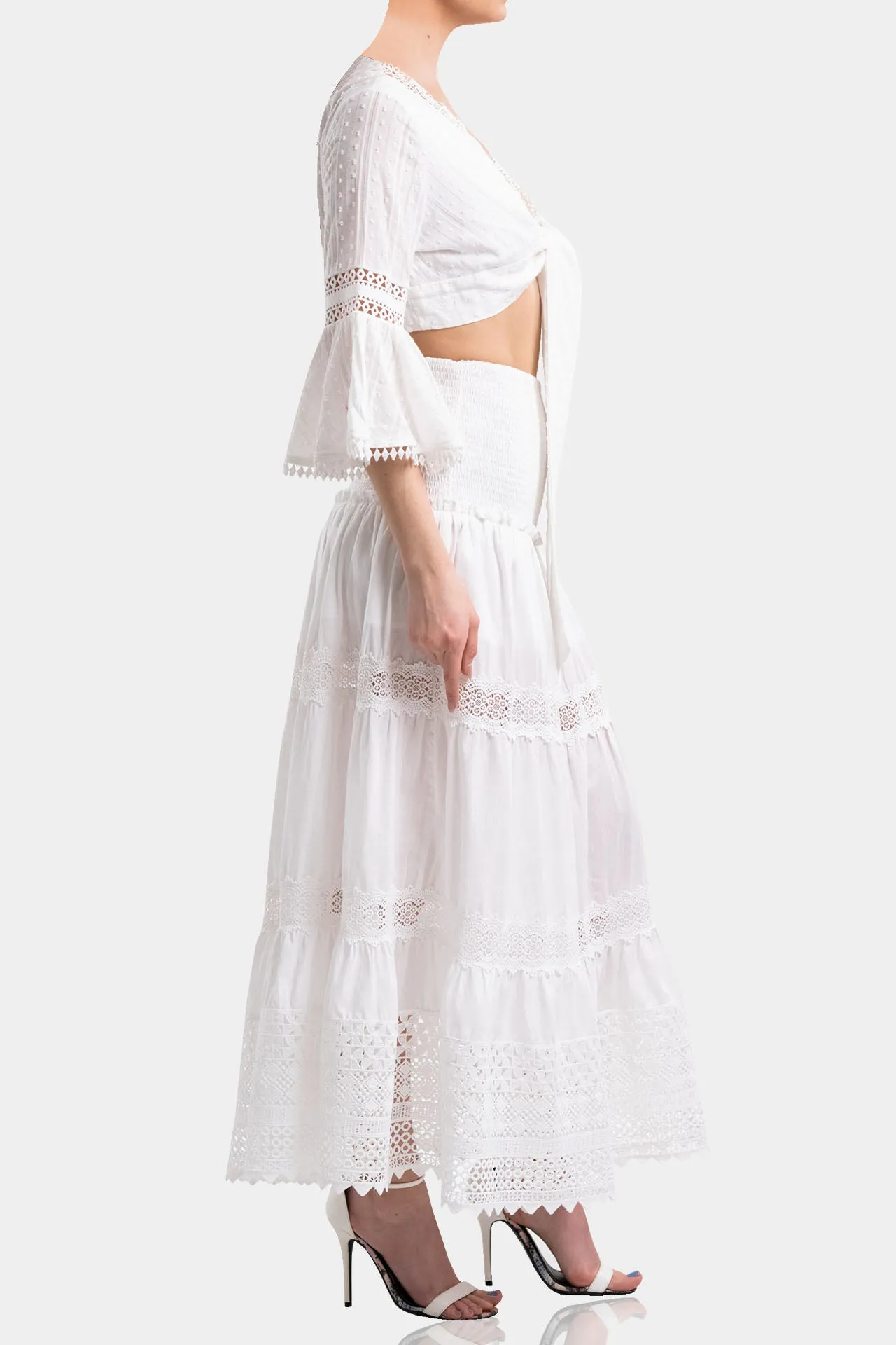 Cotton White Wrap Top