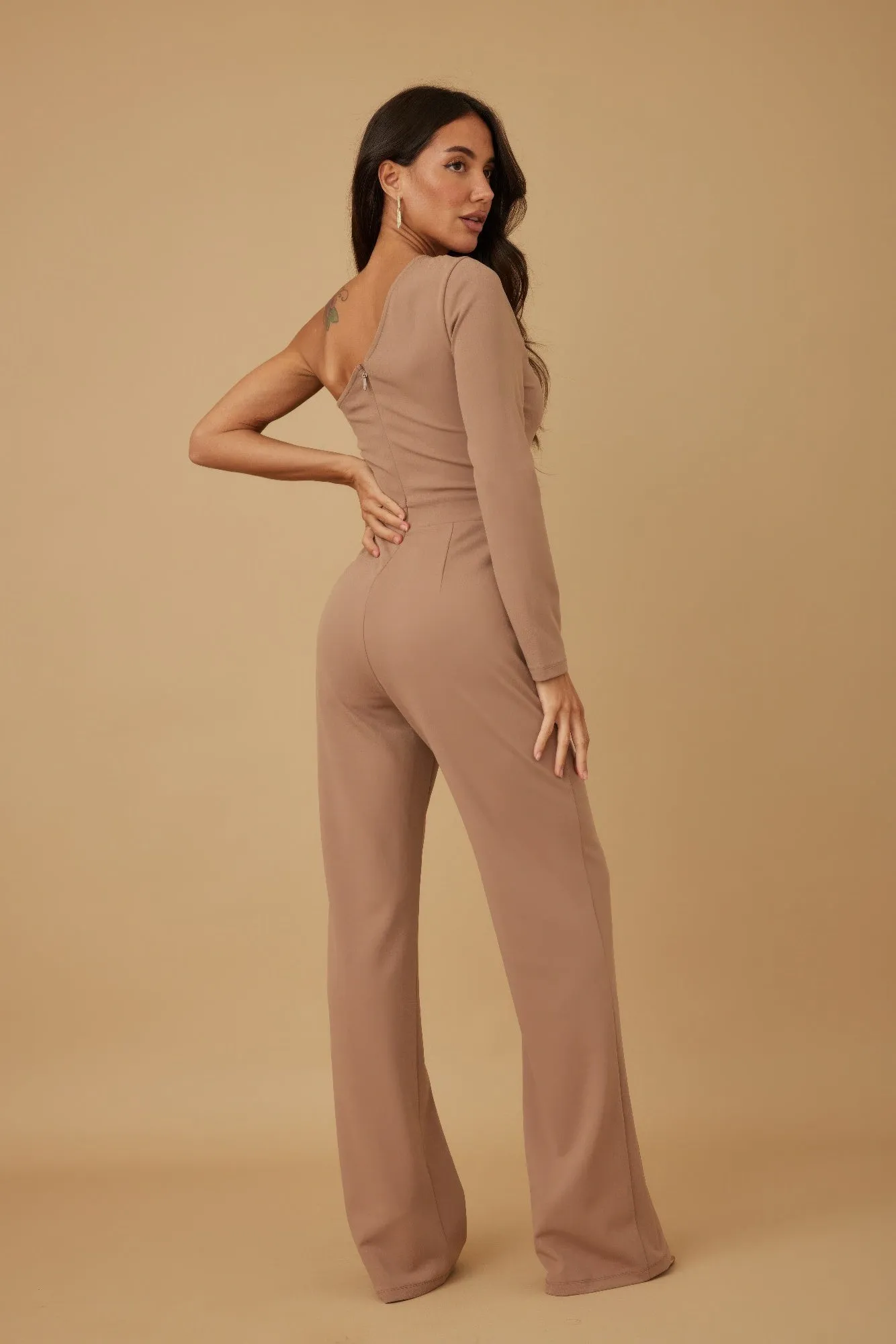 Crystal Snowflake One Sleeve Jumpsuit