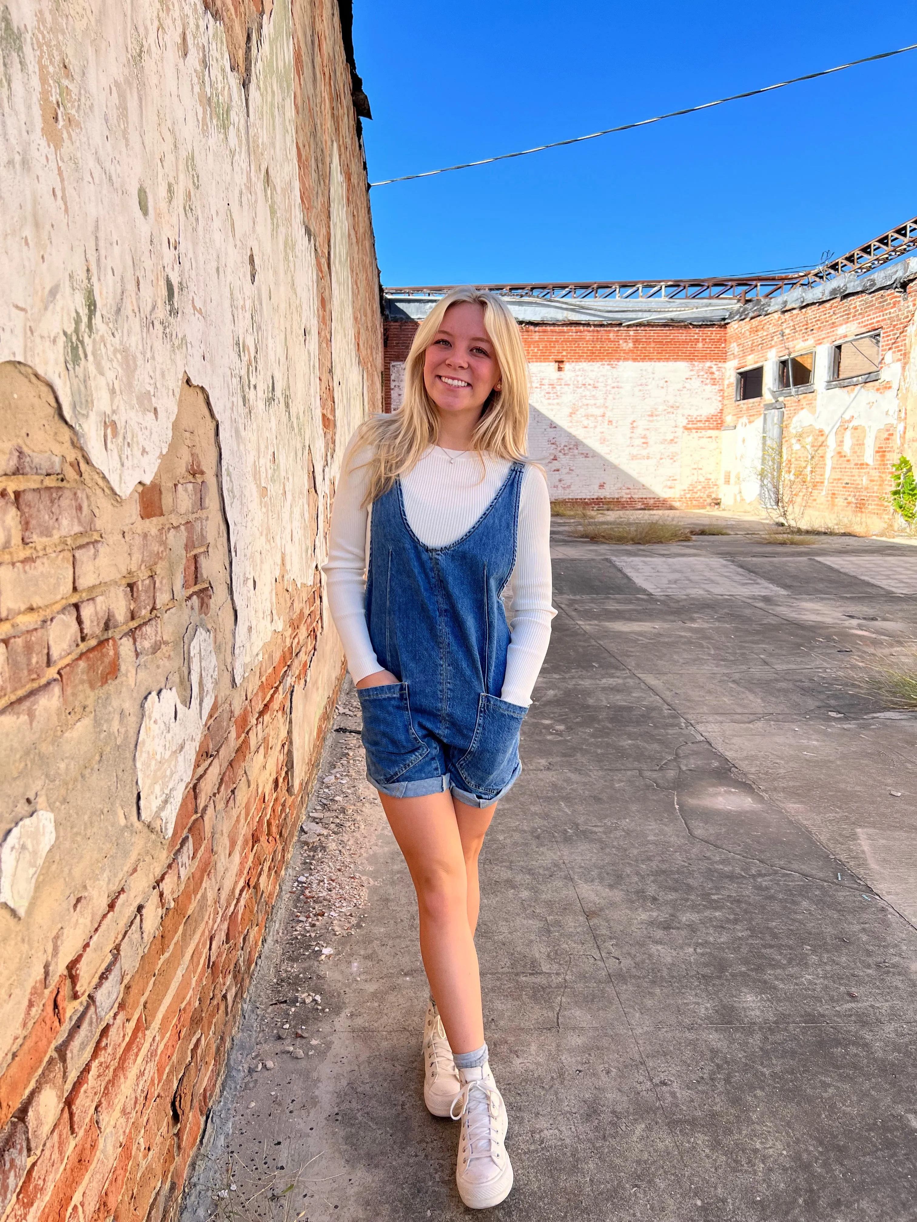Denim Sleeveless Romper