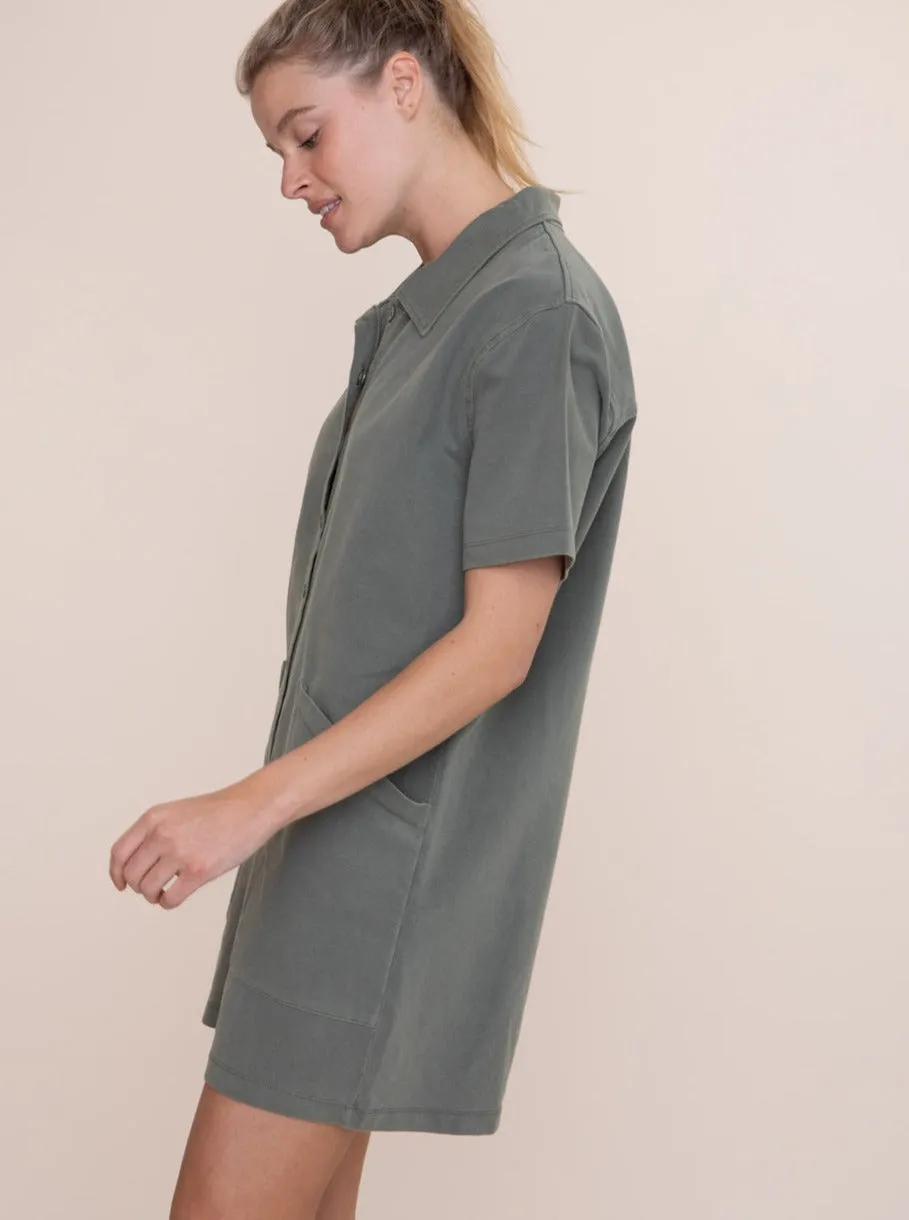 EFFORTLESS BUTTON UP ROMPER (FINAL SALE)