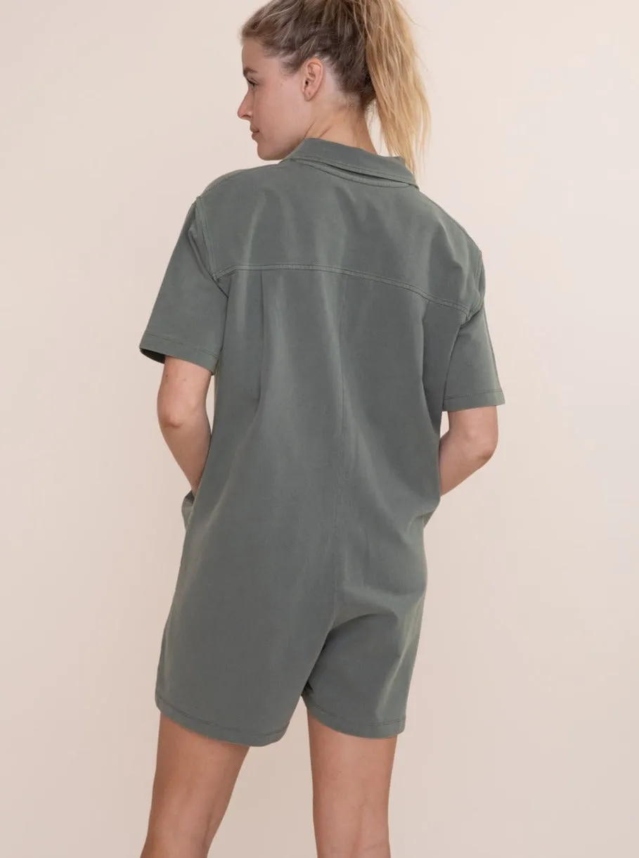 EFFORTLESS BUTTON UP ROMPER (FINAL SALE)