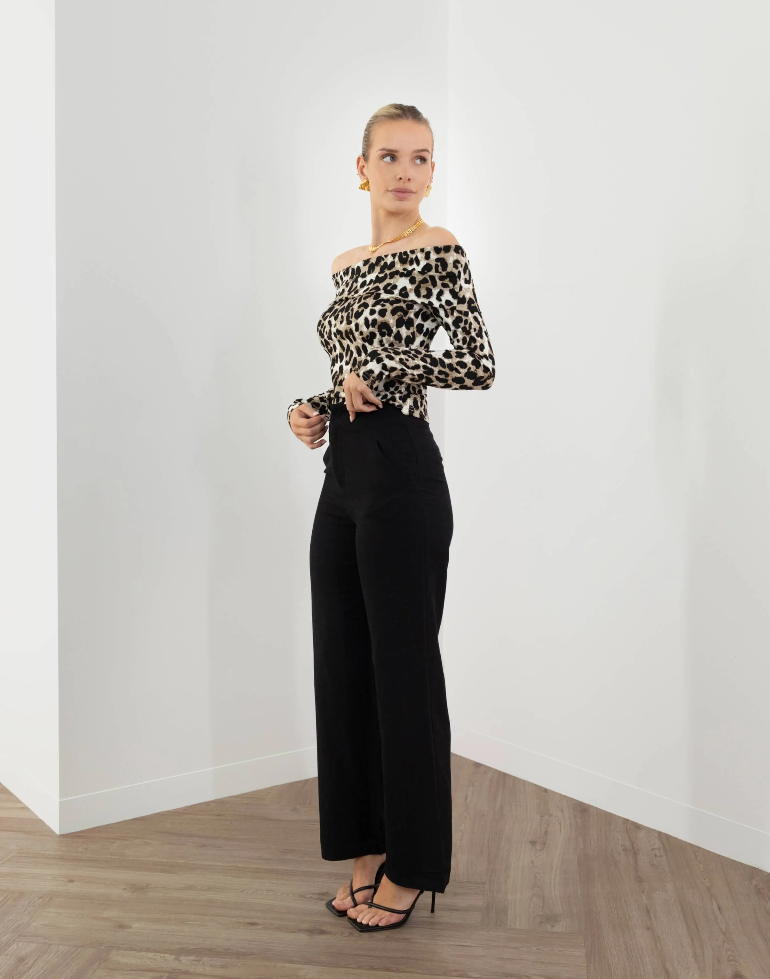 Elyse Pants - High Waist Linen Pants - Black