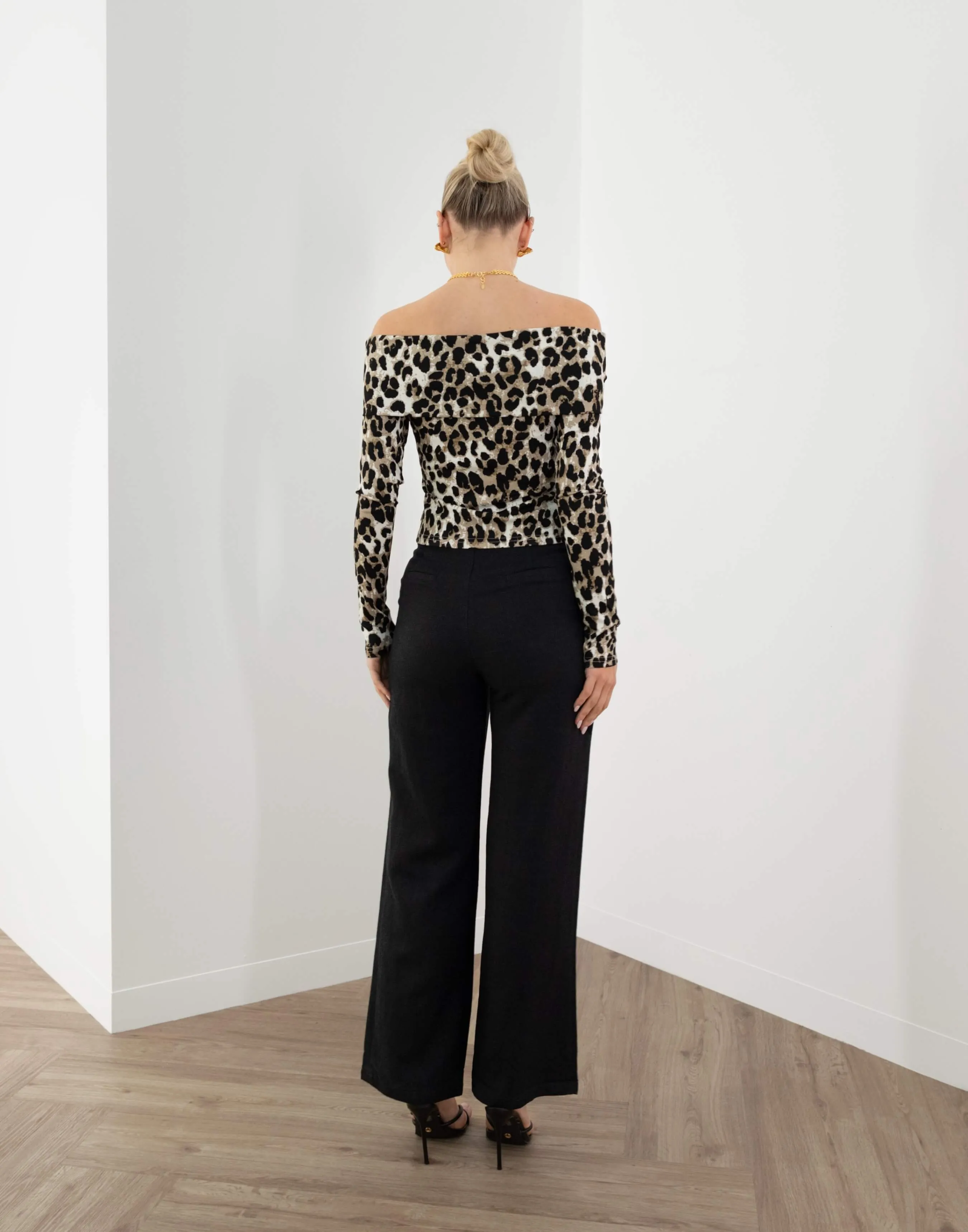Elyse Pants - High Waist Linen Pants - Black