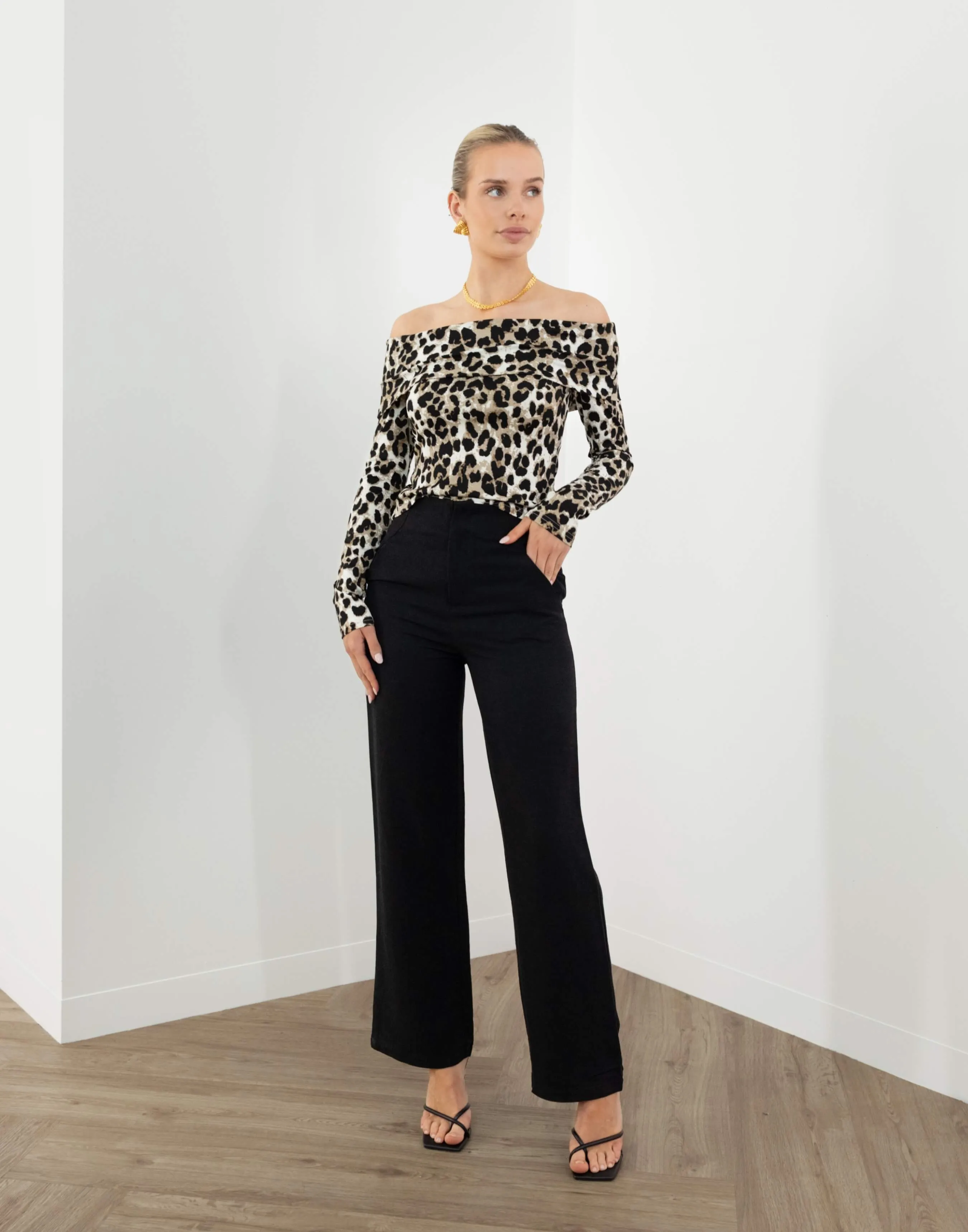 Elyse Pants - High Waist Linen Pants - Black