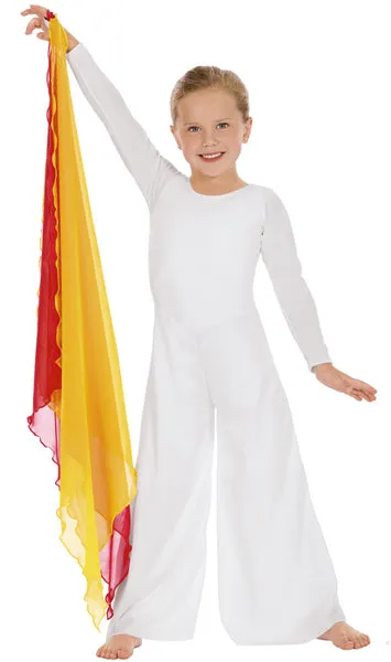 Eurotard 13842C Girls Simplicty Long Sleeve Wide Leg Praise Jumpsuit