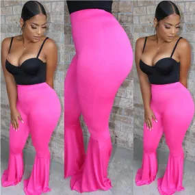 Flare Wide Leg High Waist Slim-Fit Pants