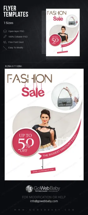 Flyer templates - Women's Fashion for website marketing