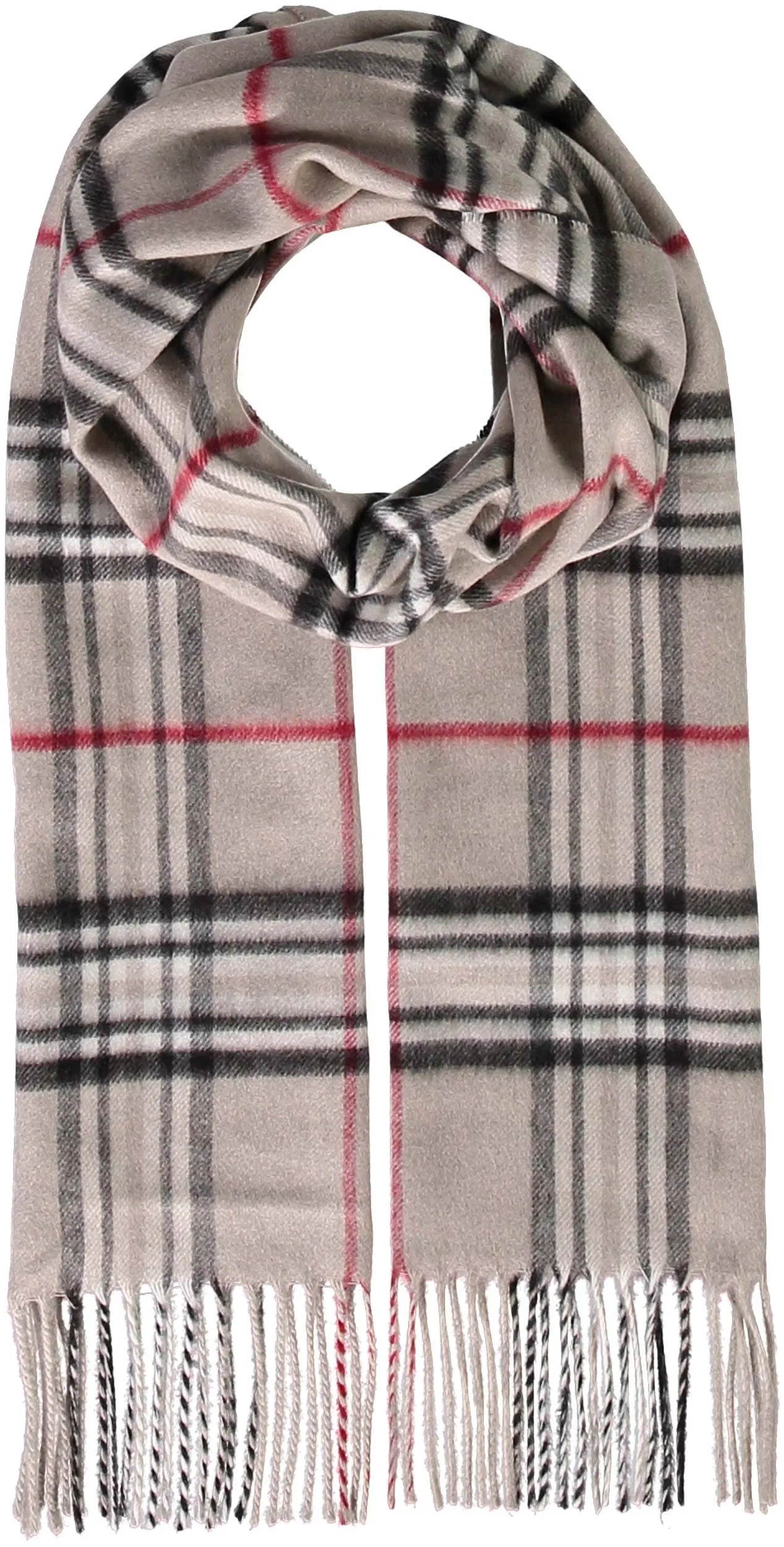 FRAAS - The Scarf Company - FRAAS Plaid Cashmink® Scarf: Light rose