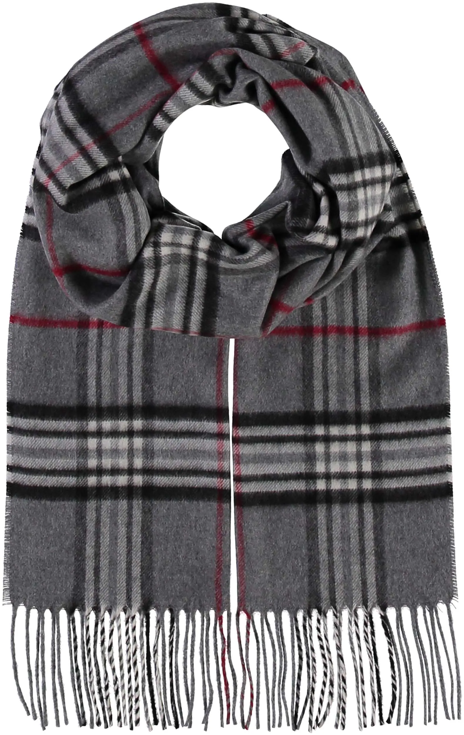 FRAAS - The Scarf Company - FRAAS Plaid Cashmink® Scarf: Light rose