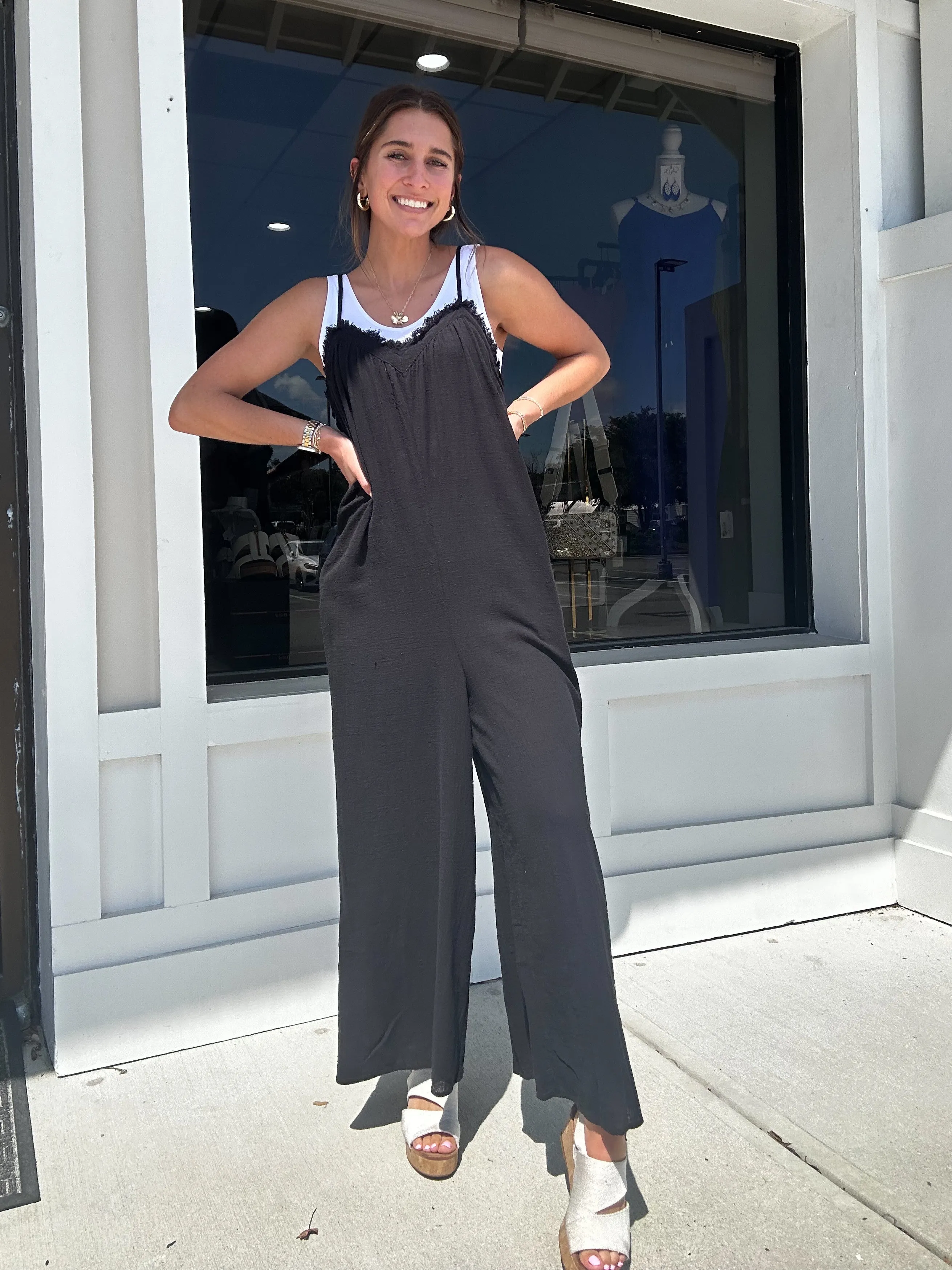 Gracie Gauze Wide Leg Jumpsuit