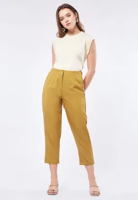 High Waist Tapered Long Pants