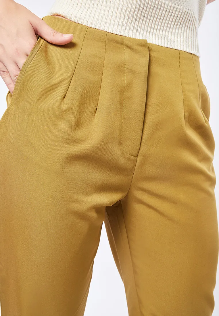 High Waist Tapered Long Pants