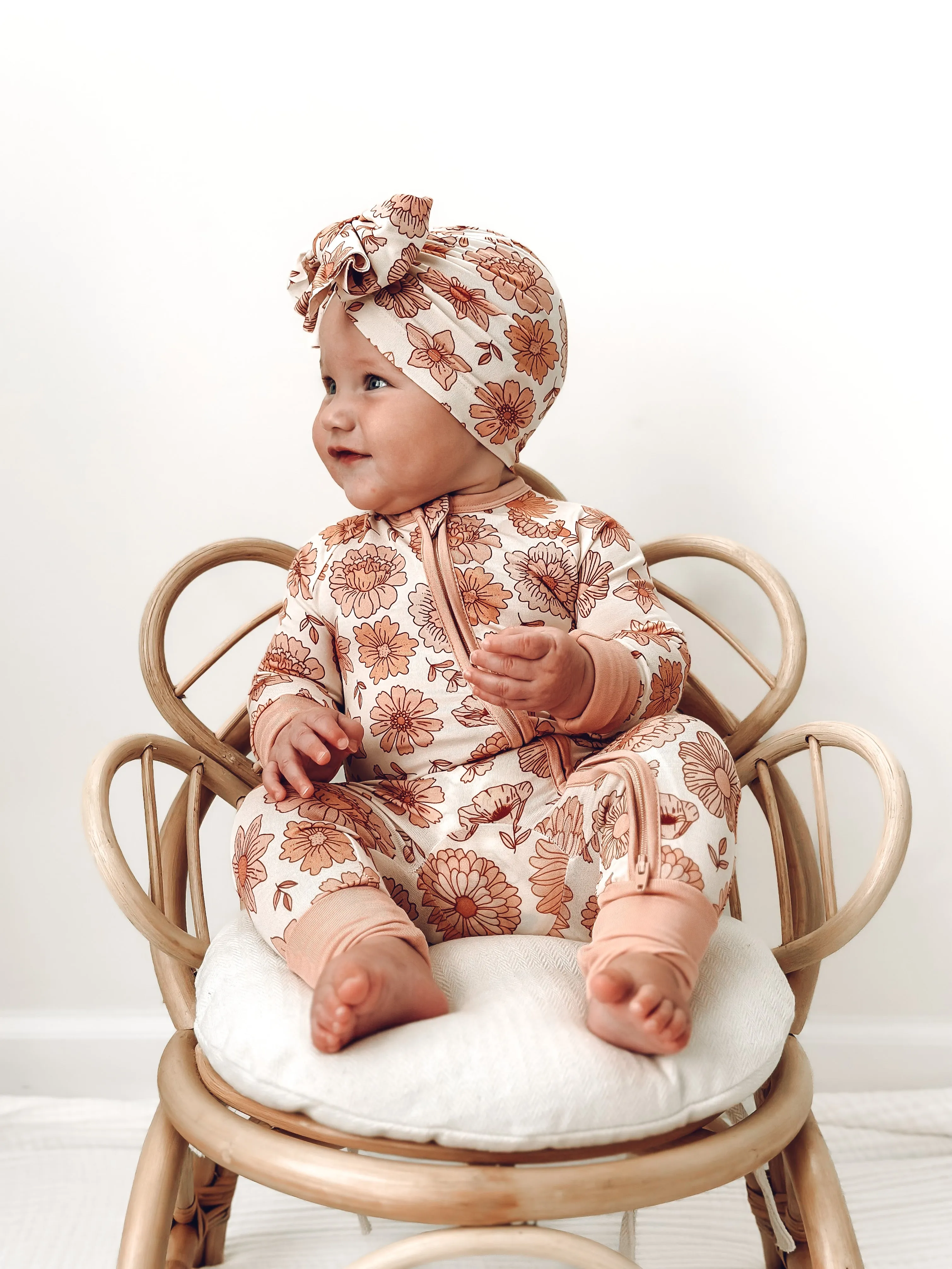 In My Jammers Remi Floral Zipper Romper