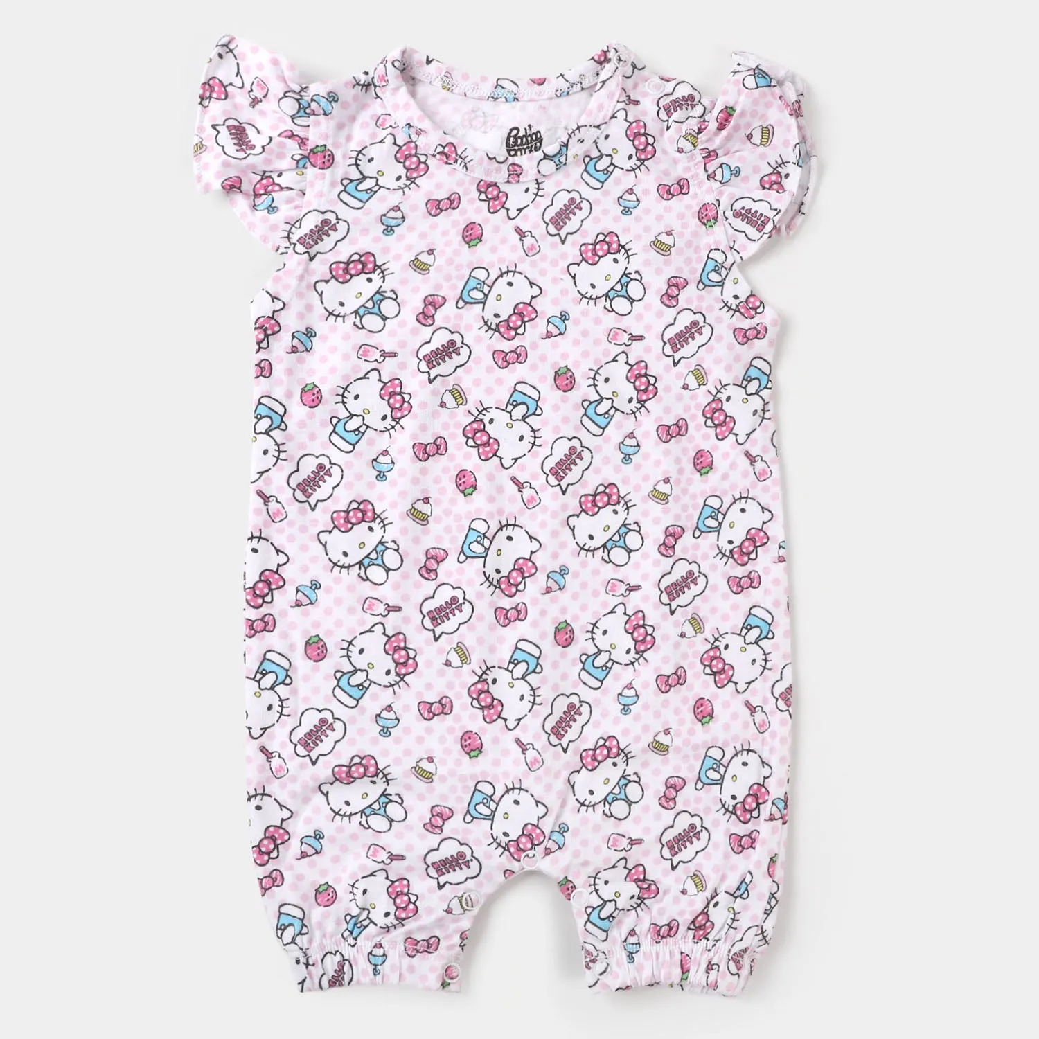 Infant Girls Knitted Romper  - White