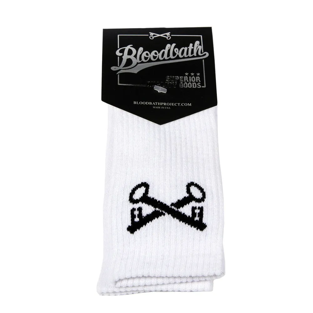 Keys Premium Crew Socks - White