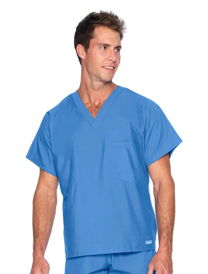 Landau Essentials Unisex 1-Pocket V-Neck Scrub Top