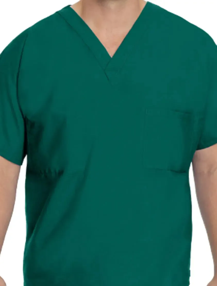 Landau Essentials Unisex 1-Pocket V-Neck Scrub Top