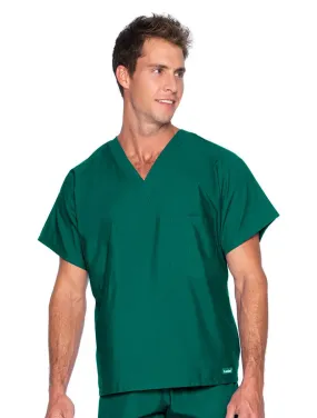 Landau Essentials Unisex 1-Pocket V-Neck Scrub Top
