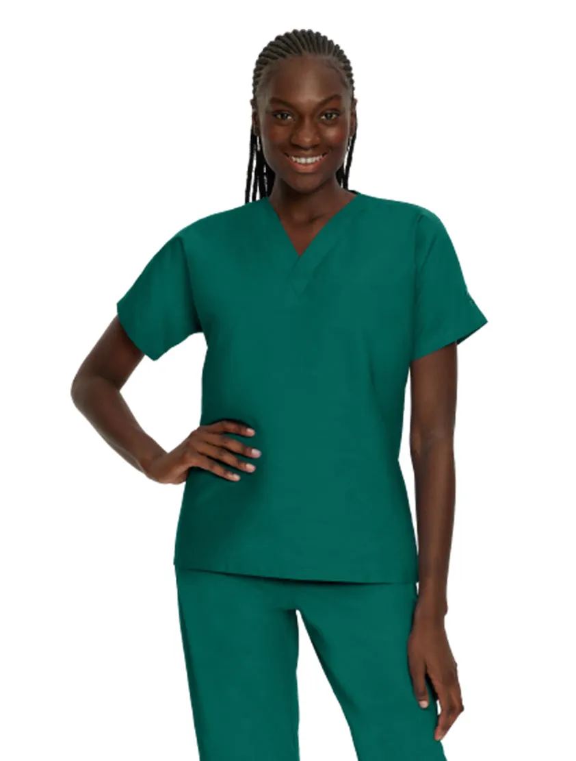 Landau Scrub Zone Unisex No-Pocket V-Neck Scrub Top