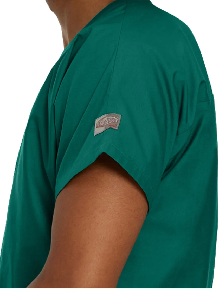 Landau Scrub Zone Unisex No-Pocket V-Neck Scrub Top