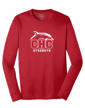 Long Sleeve Performance Tee / Red / Cape Henry Strength & Conditioning