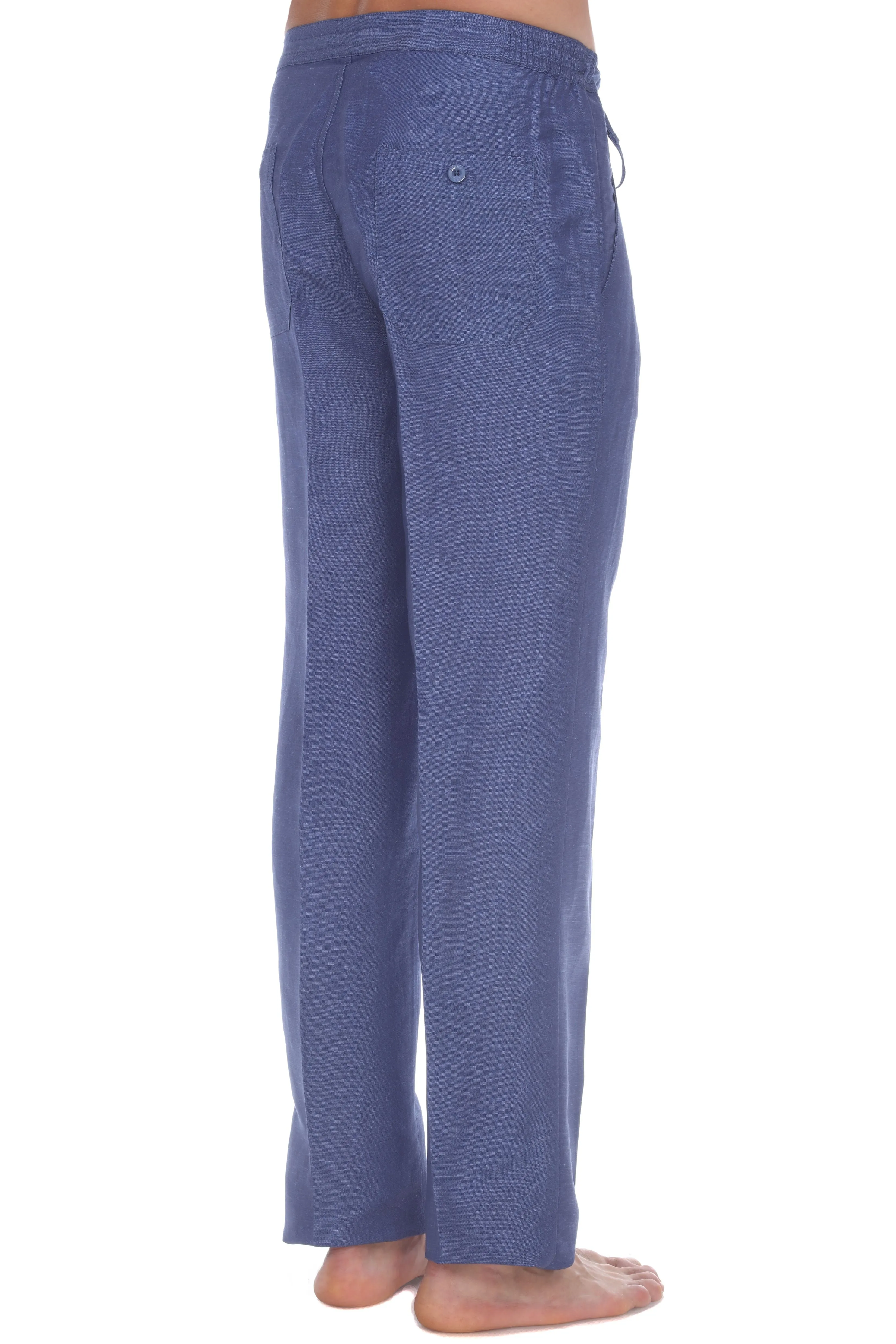 Men's Casual Linen Drawstring  Pants