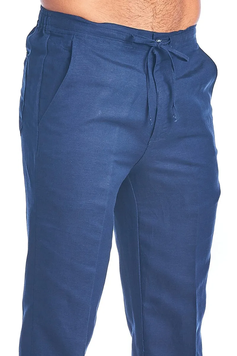 Men's Casual Linen Drawstring  Pants