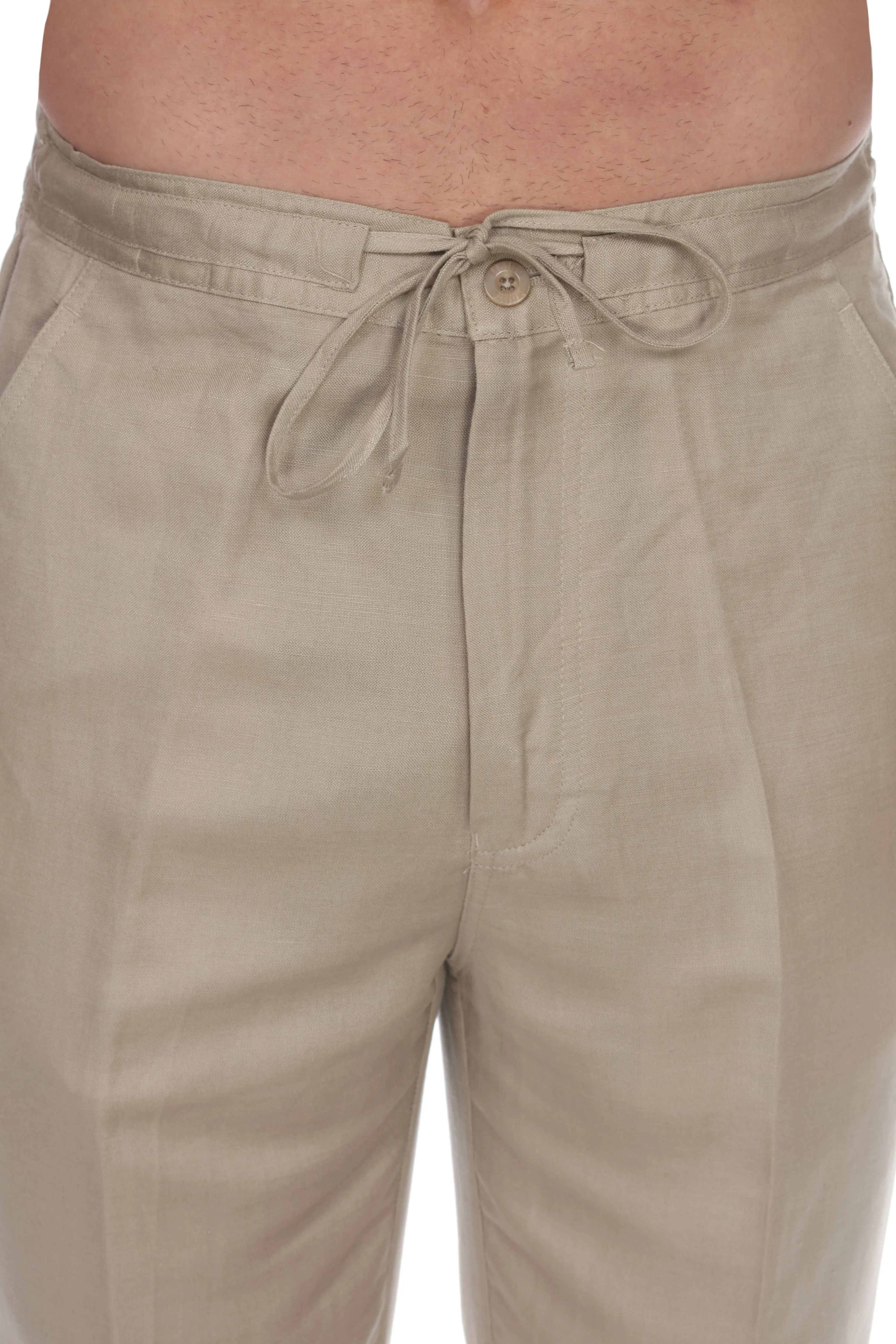 Men's Casual Linen Drawstring  Pants