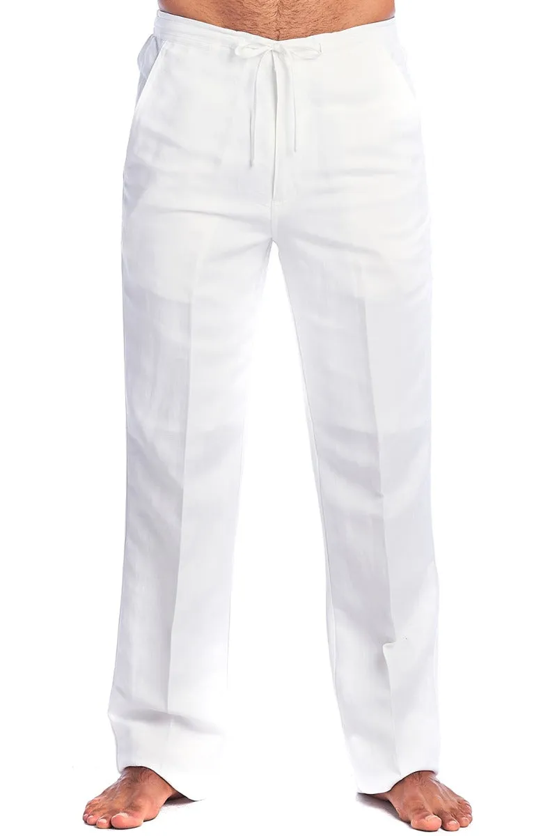 Men's Casual Linen Drawstring  Pants