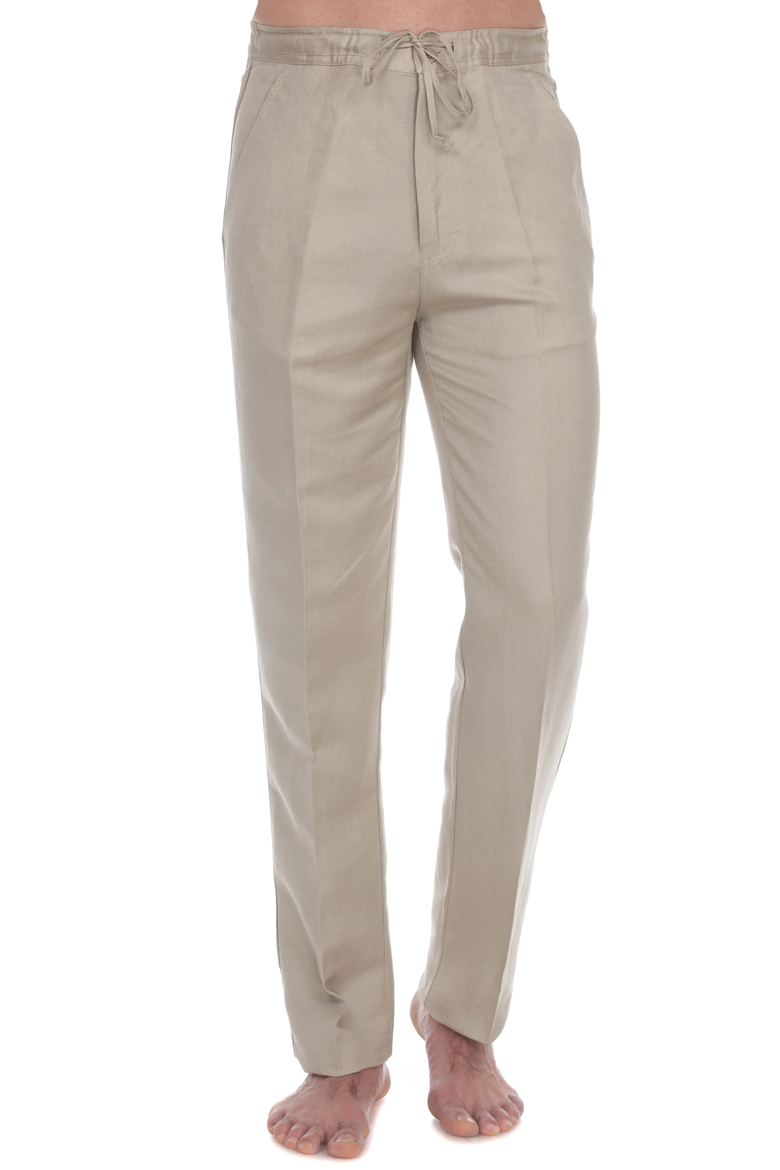 Men's Casual Linen Drawstring  Pants
