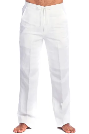 Men's Casual Linen Drawstring  Pants