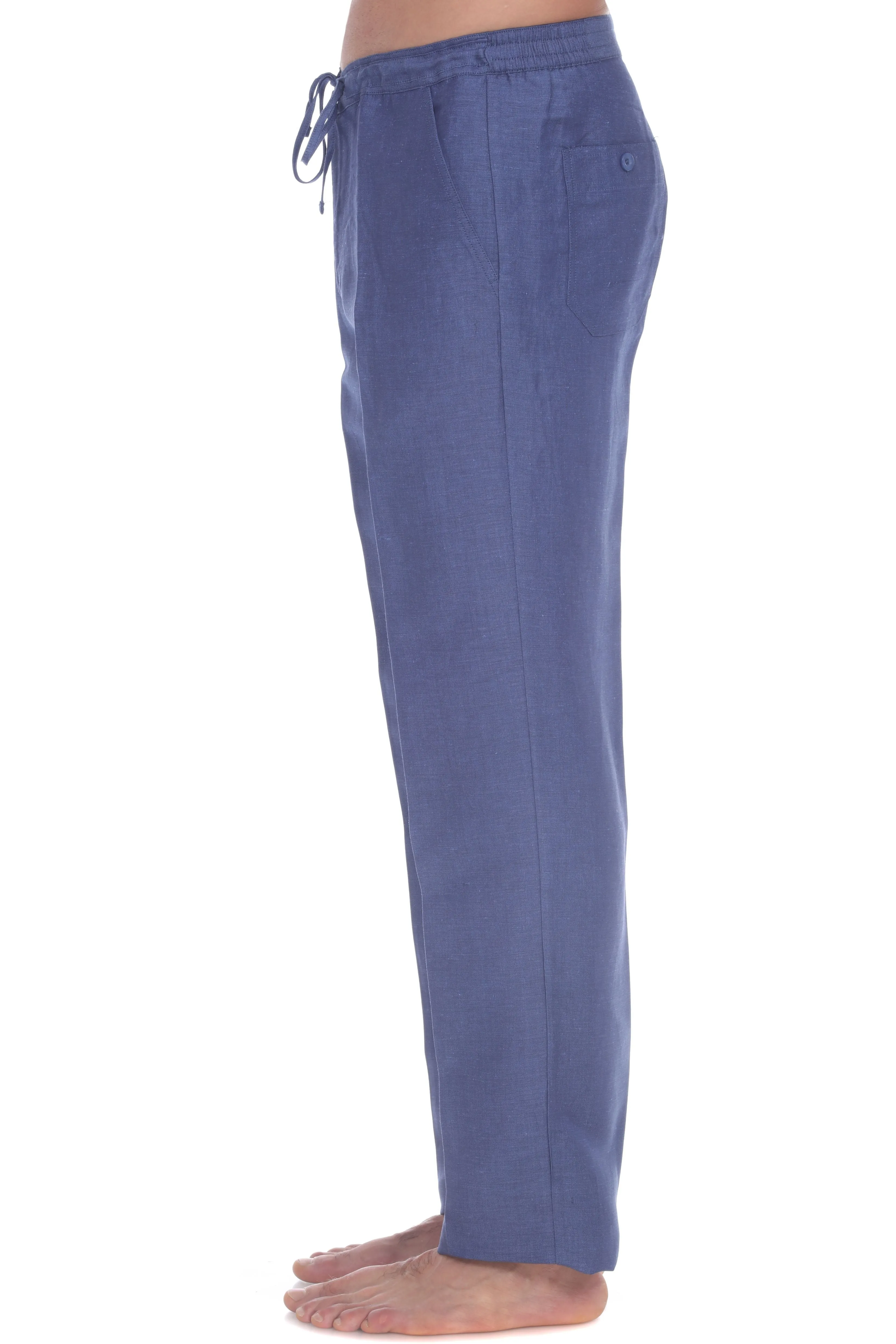 Men's Casual Linen Drawstring  Pants