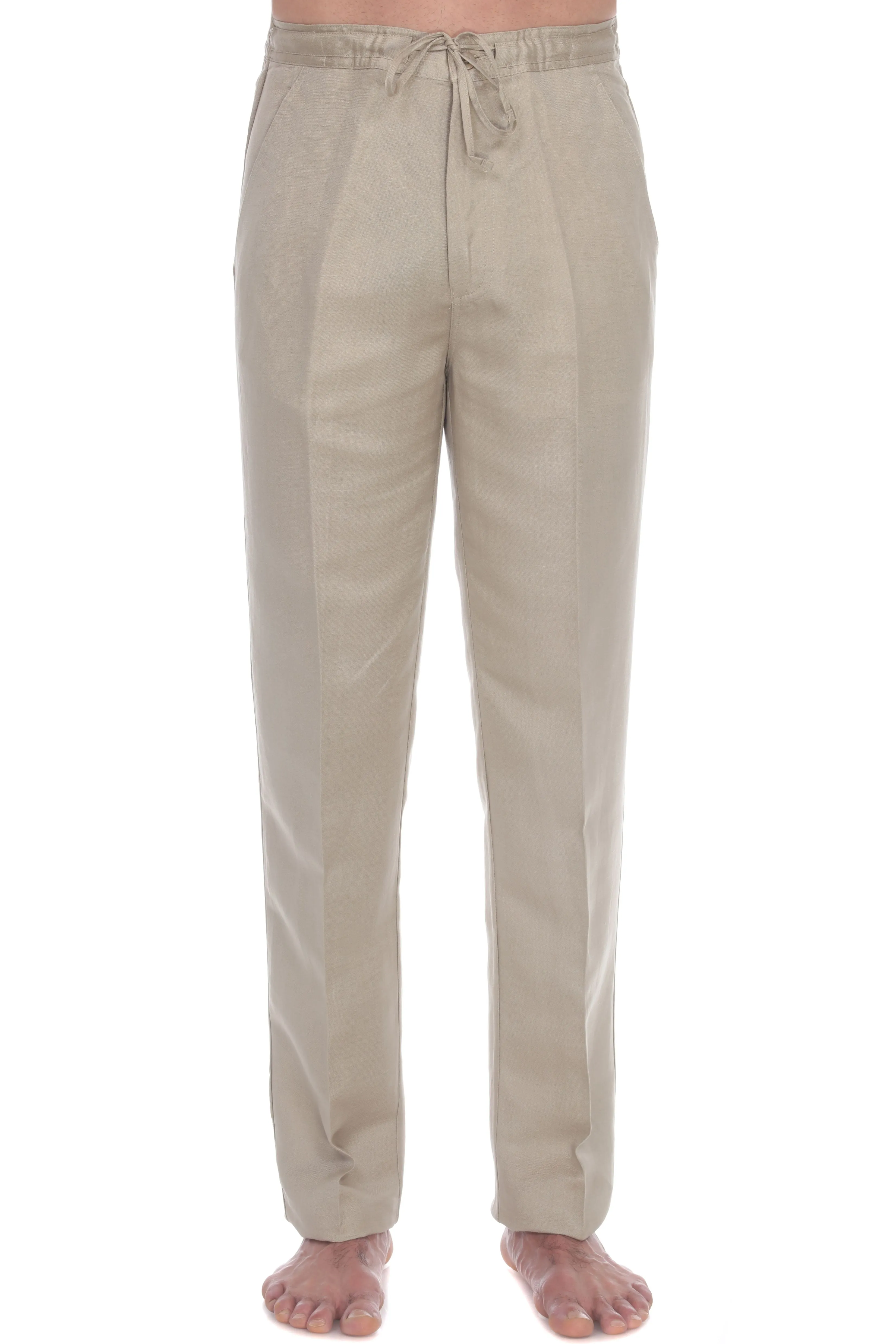 Men's Casual Linen Drawstring  Pants