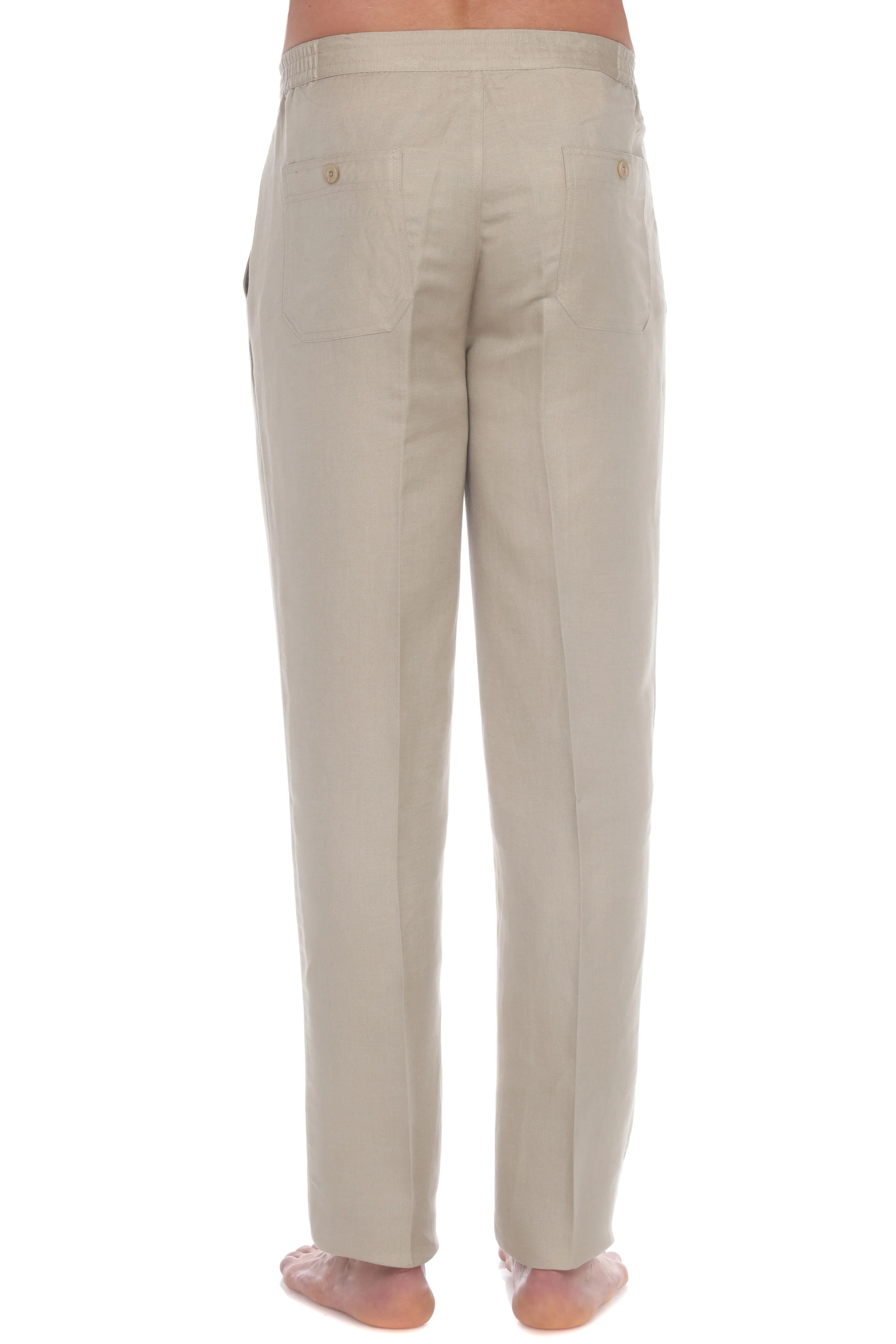 Men's Casual Linen Drawstring  Pants